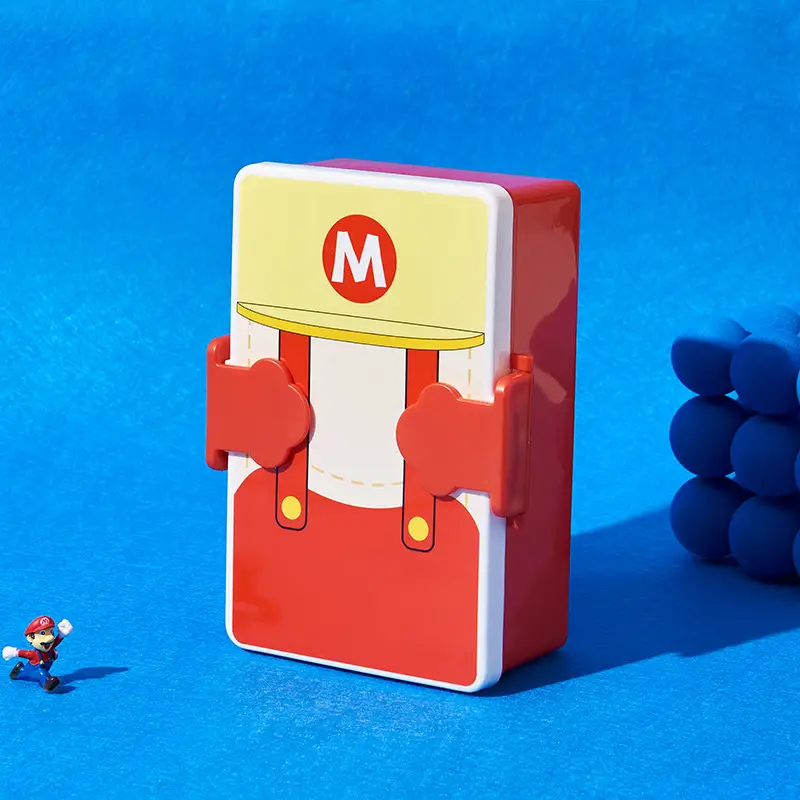 Compartmented Lunch Box Mario Robot Shape Microwaveable with Lid Cute Cartoon Student Lunch Box