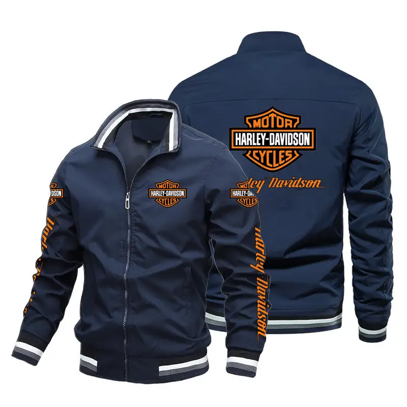2024 Autumn/Winter Men's Logo Jacket Red Printed Jacket Outdoor Fashion Motorcycle Riding Jacket Men's Coat
