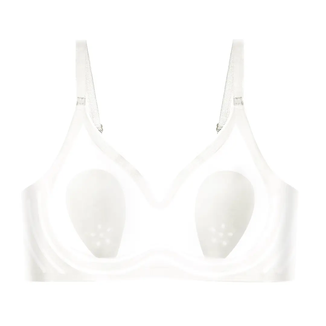 Rabbit Ear Style Seamless Ice Silk Women's Underwear, Large Bust Minimizing, Summer Thin Style, Push-Up Bra, Ultra-Thin Plus Size