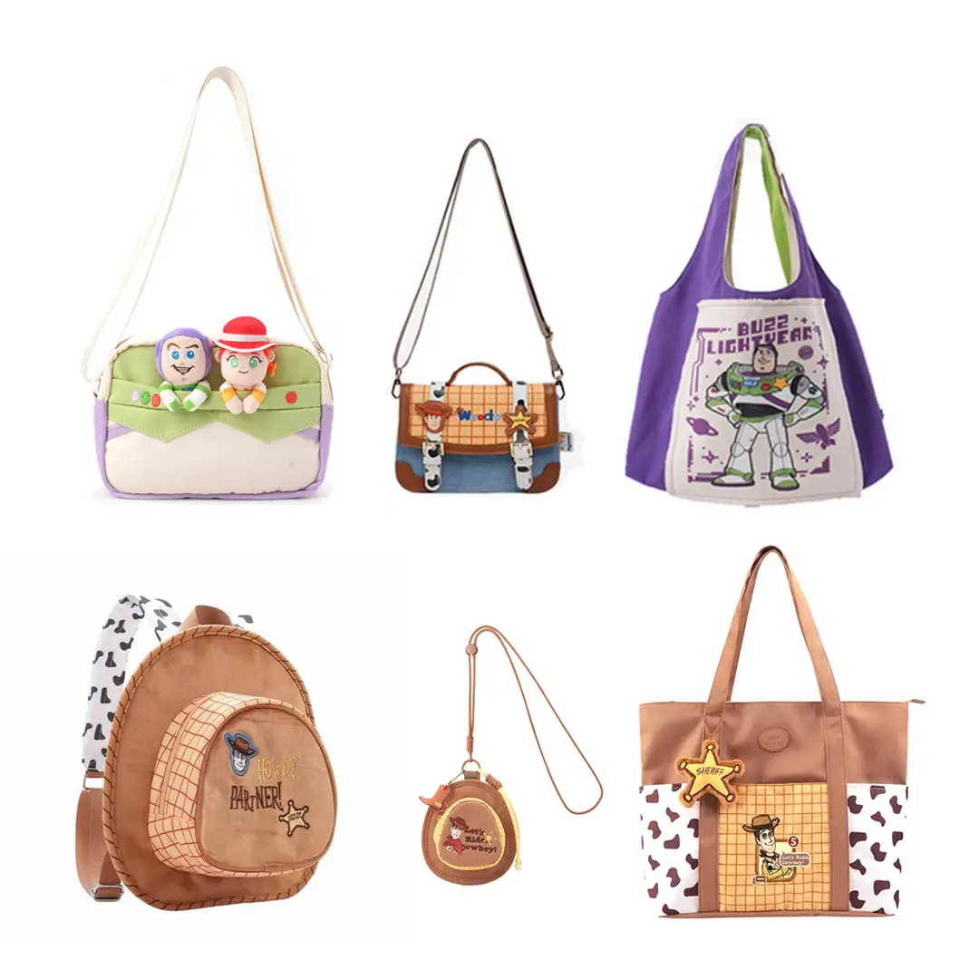 Disney Genuine Toy Story 5 Buzz Lightyear and Jessie Plush Toy Crossbody Woody Backpack Doll
