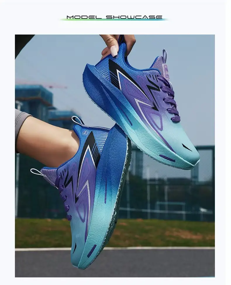 New Foreign Trade Model 2026 Breathable Ice Silk Running Shoes, Ultra-Light Shock-Absorbing Racing Shoes, Non-Slip Racing Running Shoes for Couples, Trendy for Students — feature 5