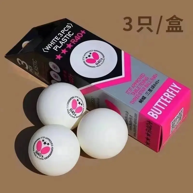 Butterfly Samsung Table Tennis New Material Seam Ball R40+Abs Ball 3-Star Training and Competition Ball