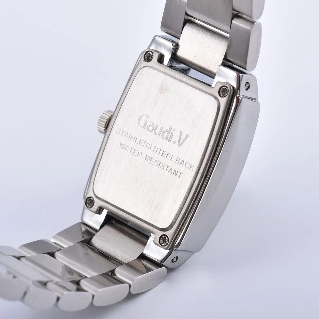 Gaudi.V Fashion Women's Quartz Watch Stainless Steel Strap Roman Scale Waterproof Watch Butterfly Clasp