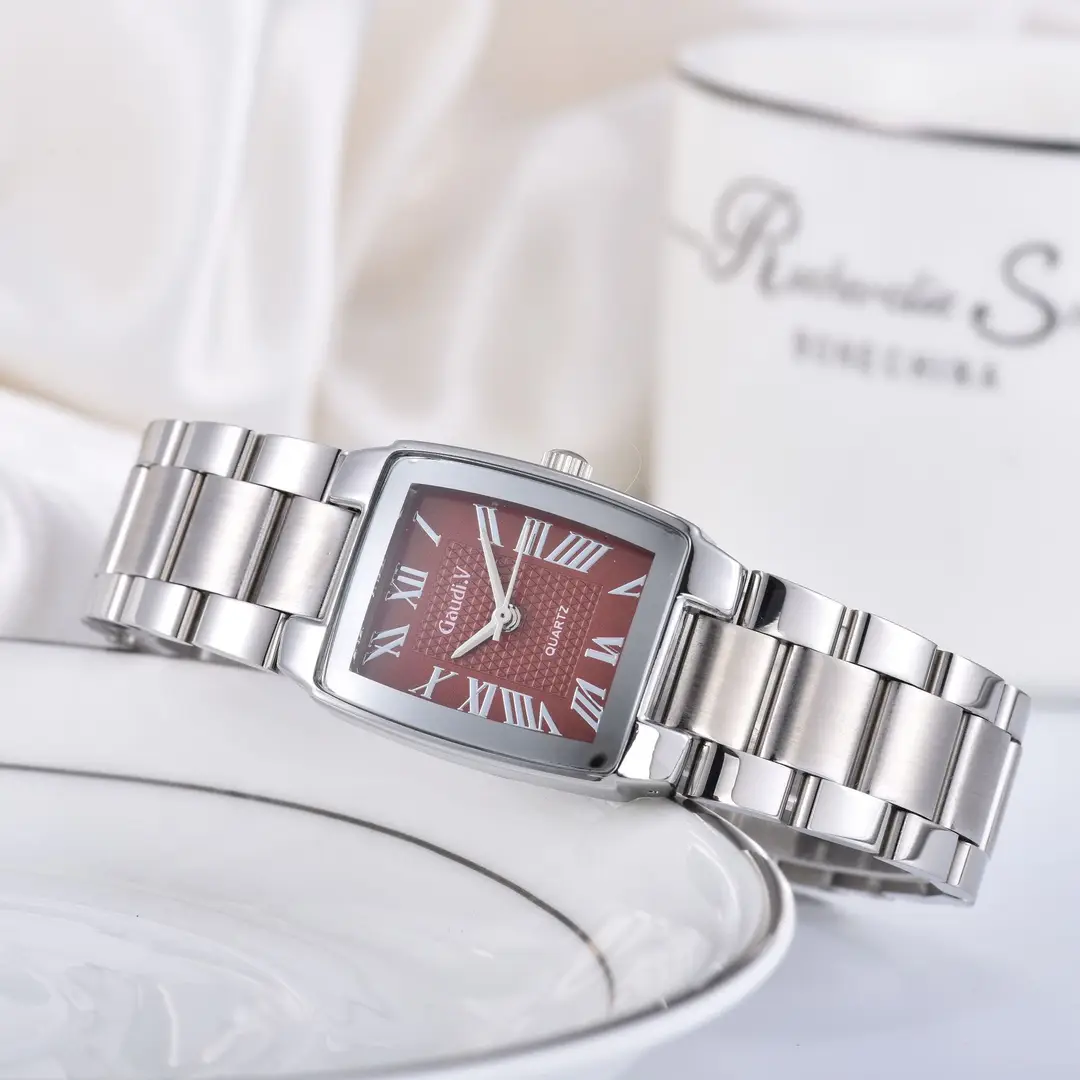 Gaudi.V Fashion Women's Quartz Watch Stainless Steel Strap Roman Scale Waterproof Watch Butterfly Clasp — feature 10