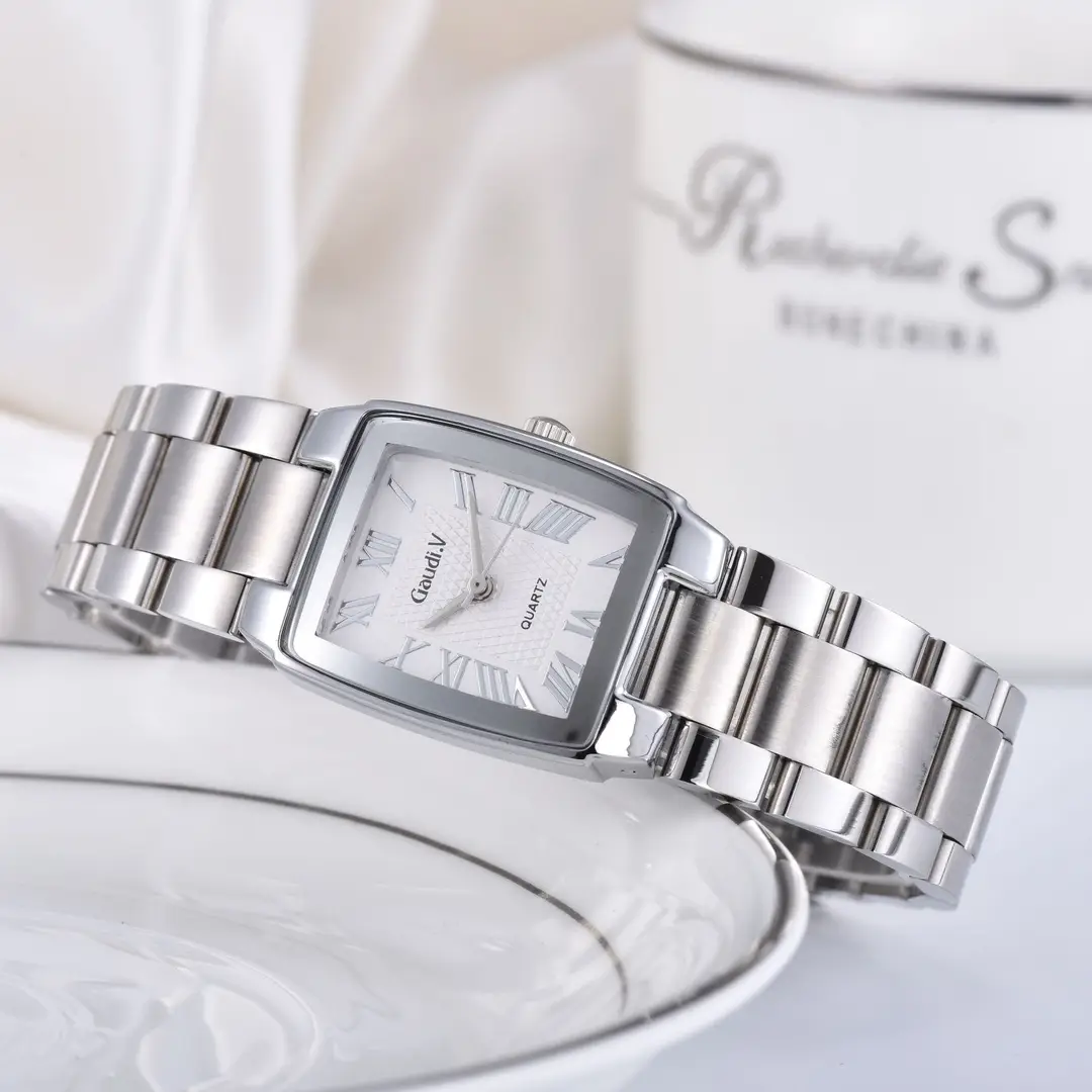 Gaudi.V Fashion Women's Quartz Watch Stainless Steel Strap Roman Scale Waterproof Watch Butterfly Clasp — feature 12