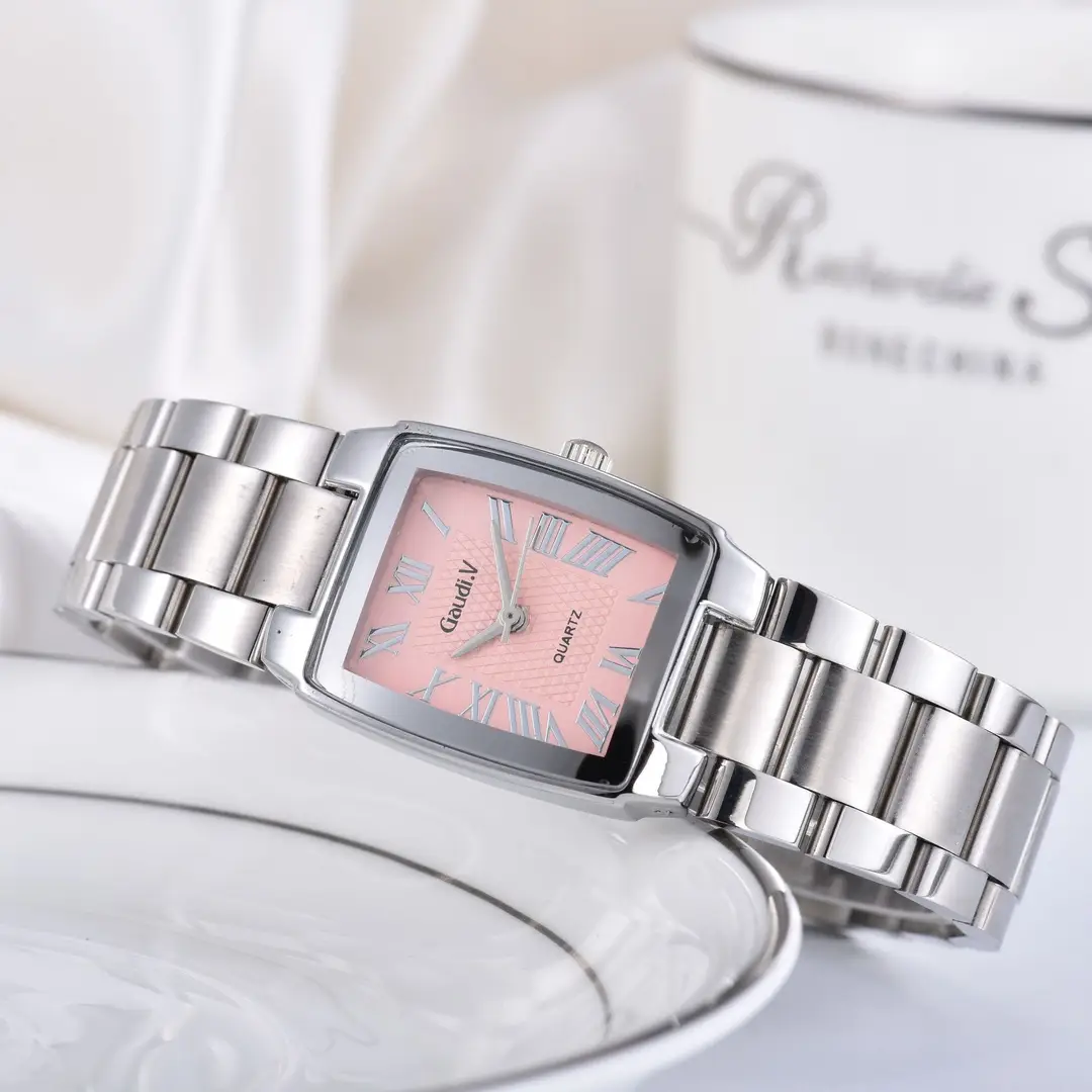 Gaudi.V Fashion Women's Quartz Watch Stainless Steel Strap Roman Scale Waterproof Watch Butterfly Clasp — feature 8