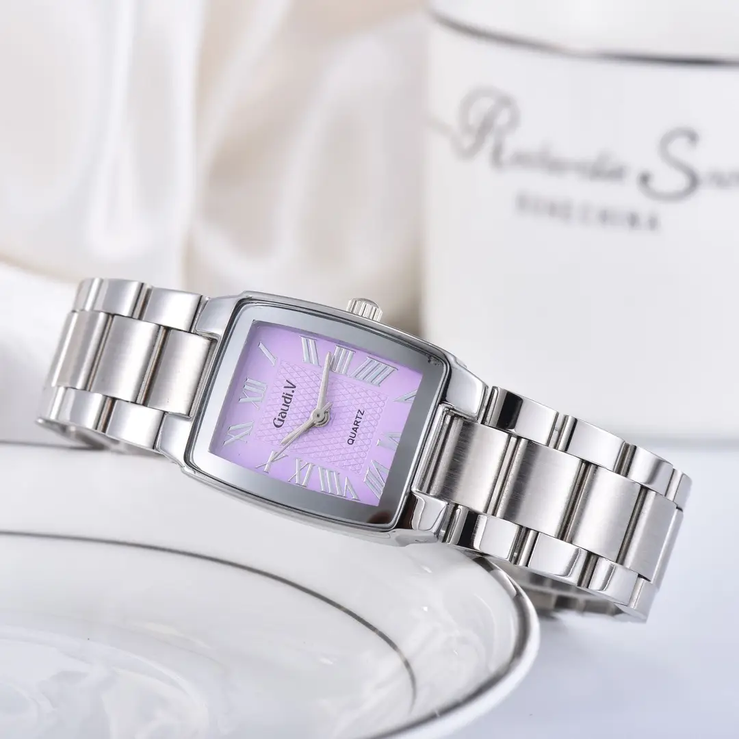 Gaudi.V Fashion Women's Quartz Watch Stainless Steel Strap Roman Scale Waterproof Watch Butterfly Clasp — feature 9
