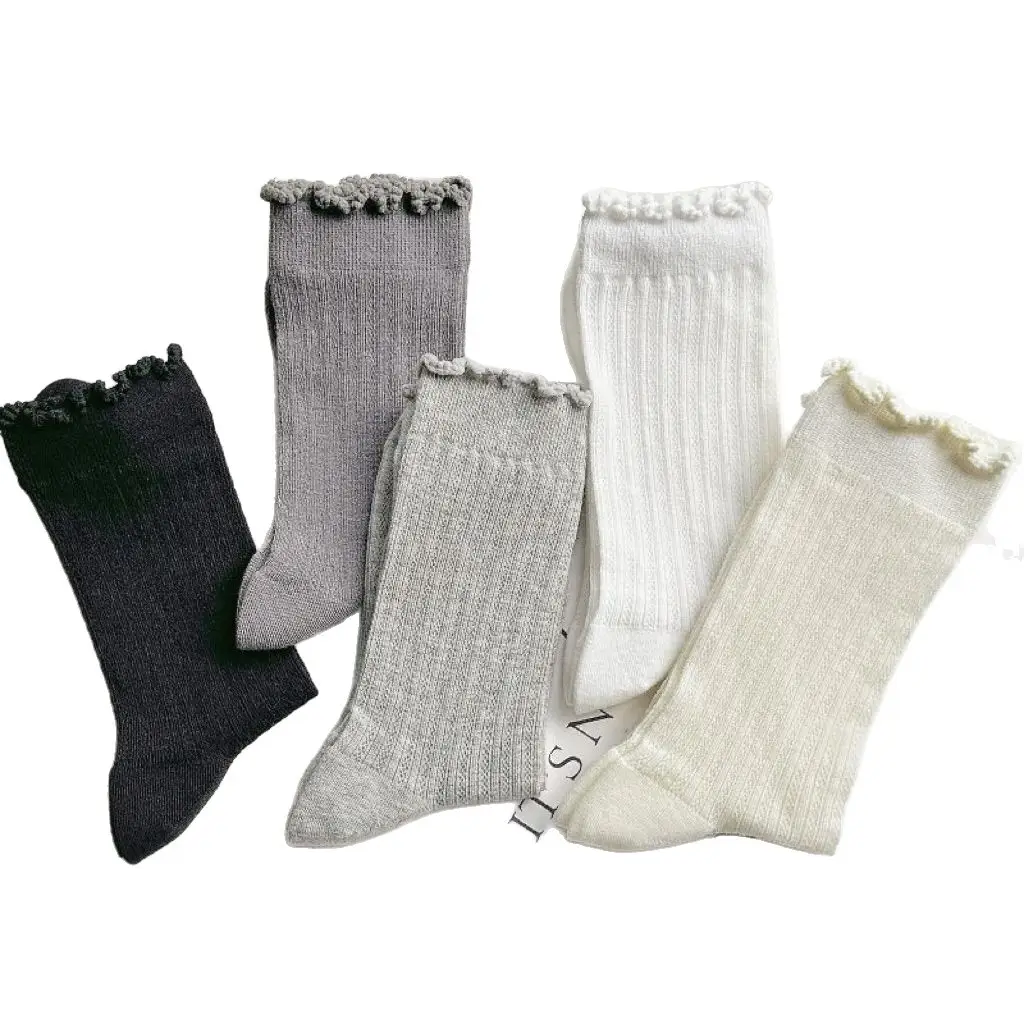 【10A Antibacterial and Odor-Resistant】Pure Cotton Socks for Women, Mid-Calf Socks, Summer Thin Long Socks, Mesh Breathable Japanese Style Slouch Socks