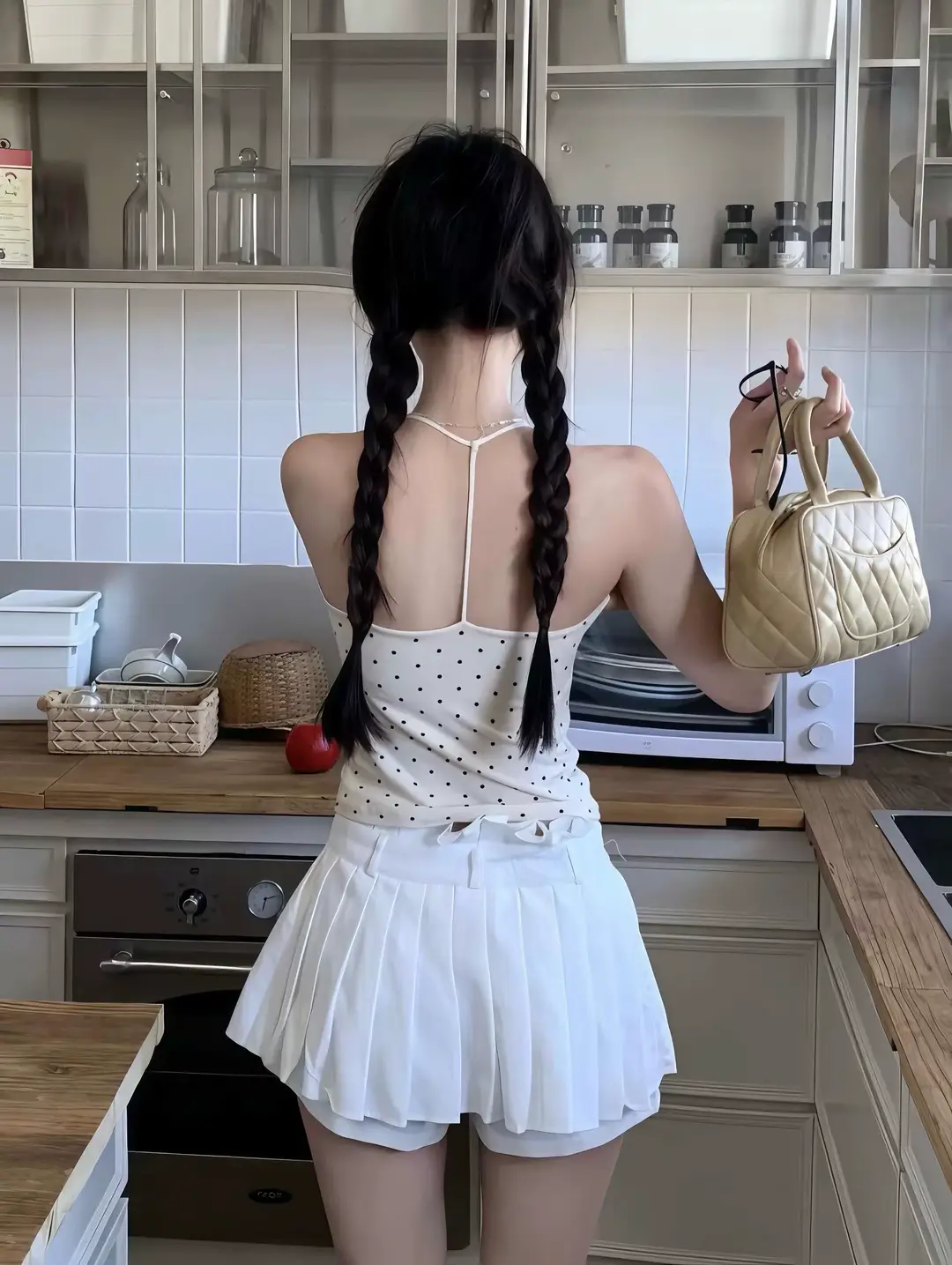 Purely Sexy Style Polka Dot Camisole with Chest Pads for Girls, Summer Top with Thin Straps and Racerback Design — feature 2