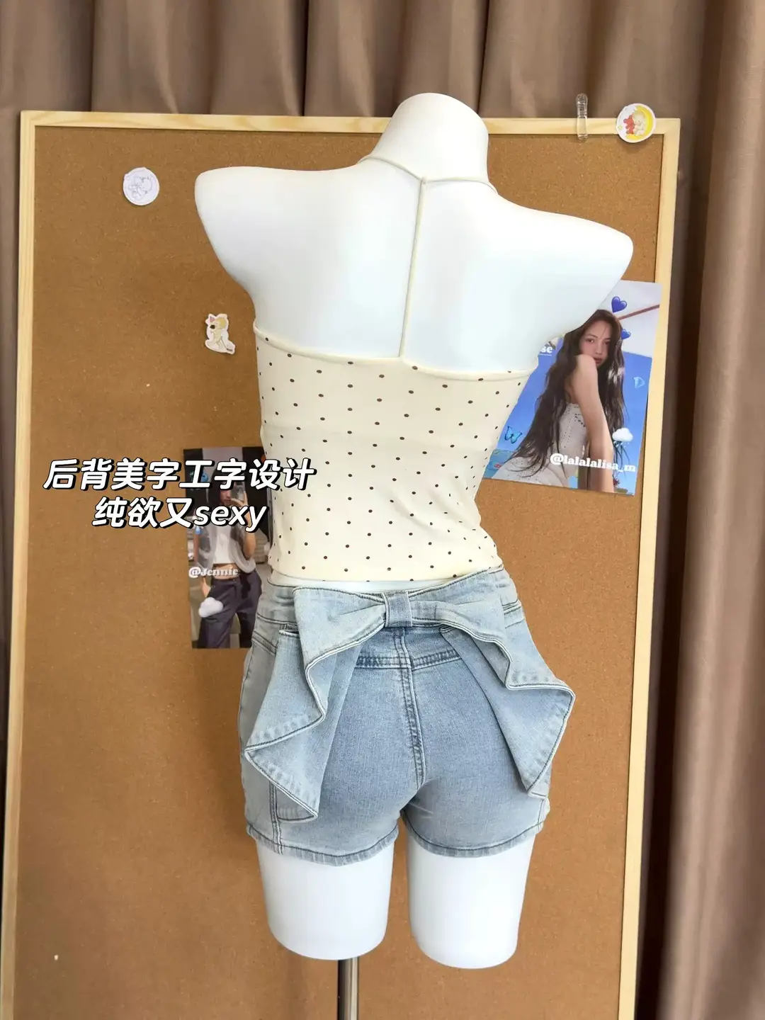 Purely Sexy Style Polka Dot Camisole with Chest Pads for Girls, Summer Top with Thin Straps and Racerback Design — feature 5