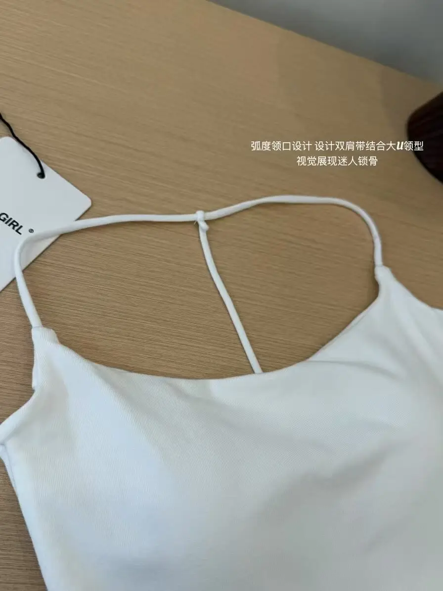 Purely Sexy Style Polka Dot Camisole with Chest Pads for Girls, Summer Top with Thin Straps and Racerback Design — feature 8
