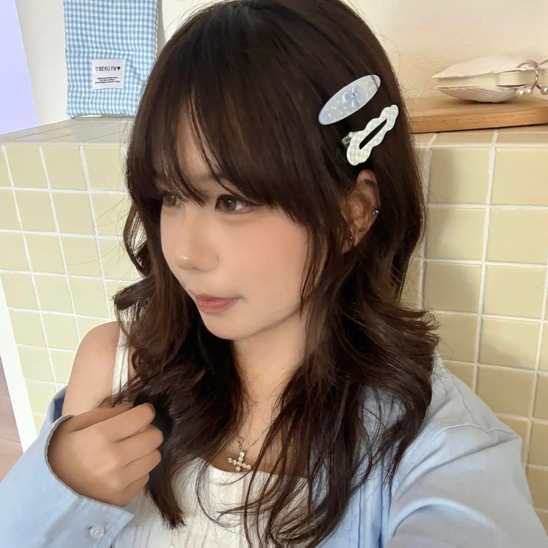 Blue and Pink Hair Clip Set for Girls, Versatile Duckbill Clips, Sweet College Style Bangs Clips, Elegant Hair Clips, Hair Accessories