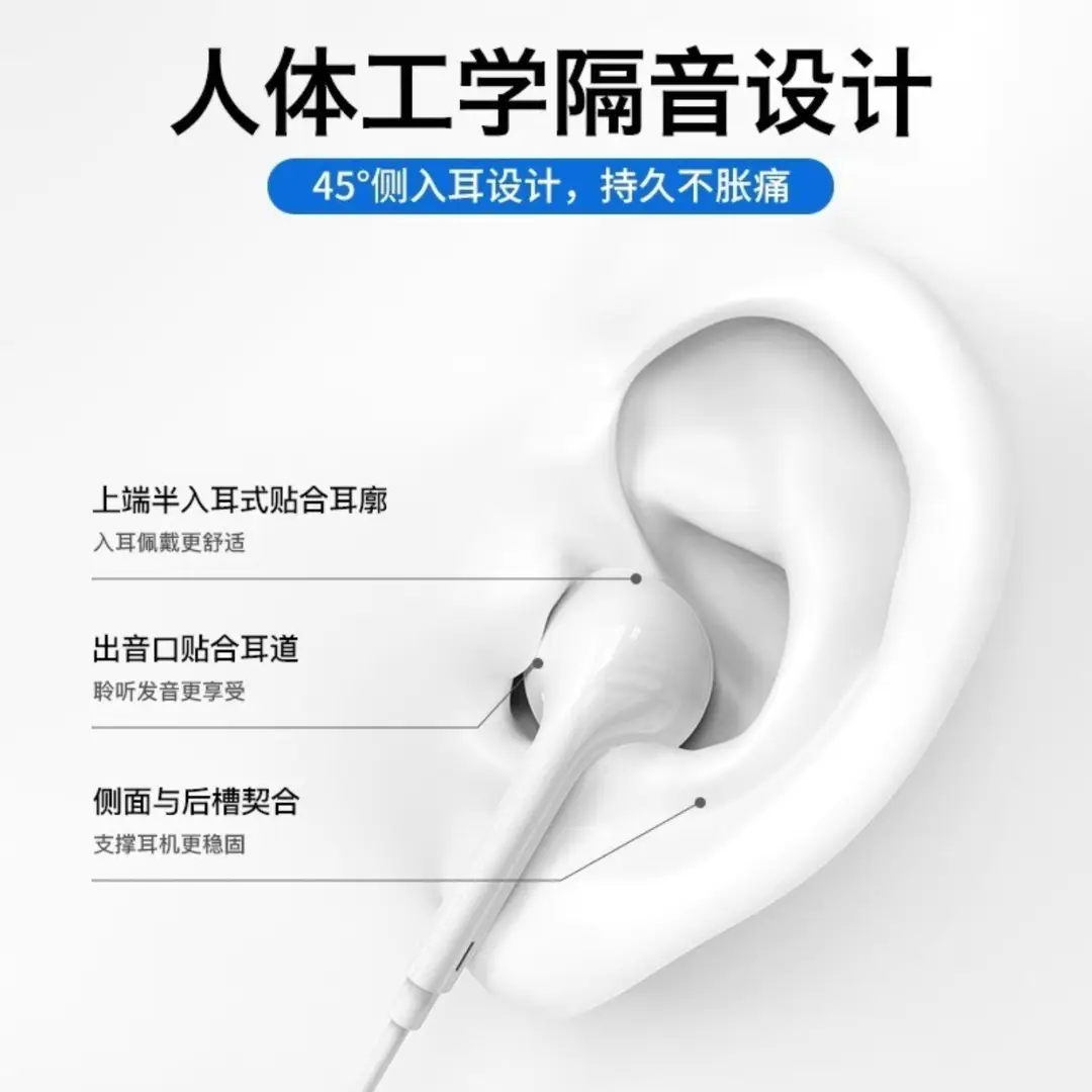 Suitable for Honor 500/400Pro/X70 Wired Magic8 Round Hole Typec Wired Headphones 2026 New Model