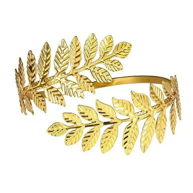 Amazon Geometric Metal Bracelet Punk Arm Ring Exaggerated Bracelet Leaf Flower Women's Open Arm Ring Bracelet