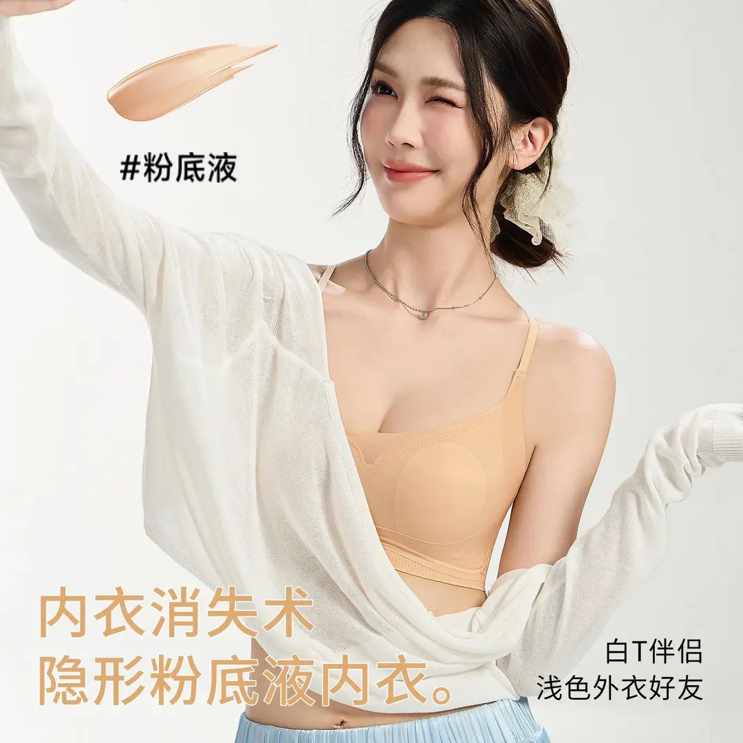 Invisible Bra for Women with Large U-Shaped Back, Thin Straps, Minimizes Large Bust, Ultra-Thin Seamless Bra for Summer - Image 5