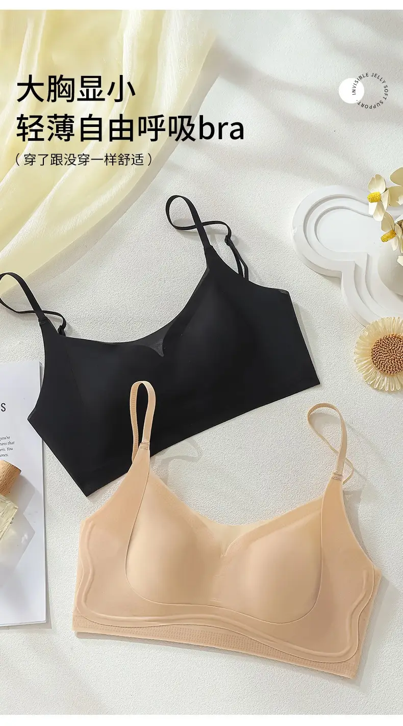 Invisible Bra for Women with Large U-Shaped Back, Thin Straps, Minimizes Large Bust, Ultra-Thin Seamless Bra for Summer — feature 18