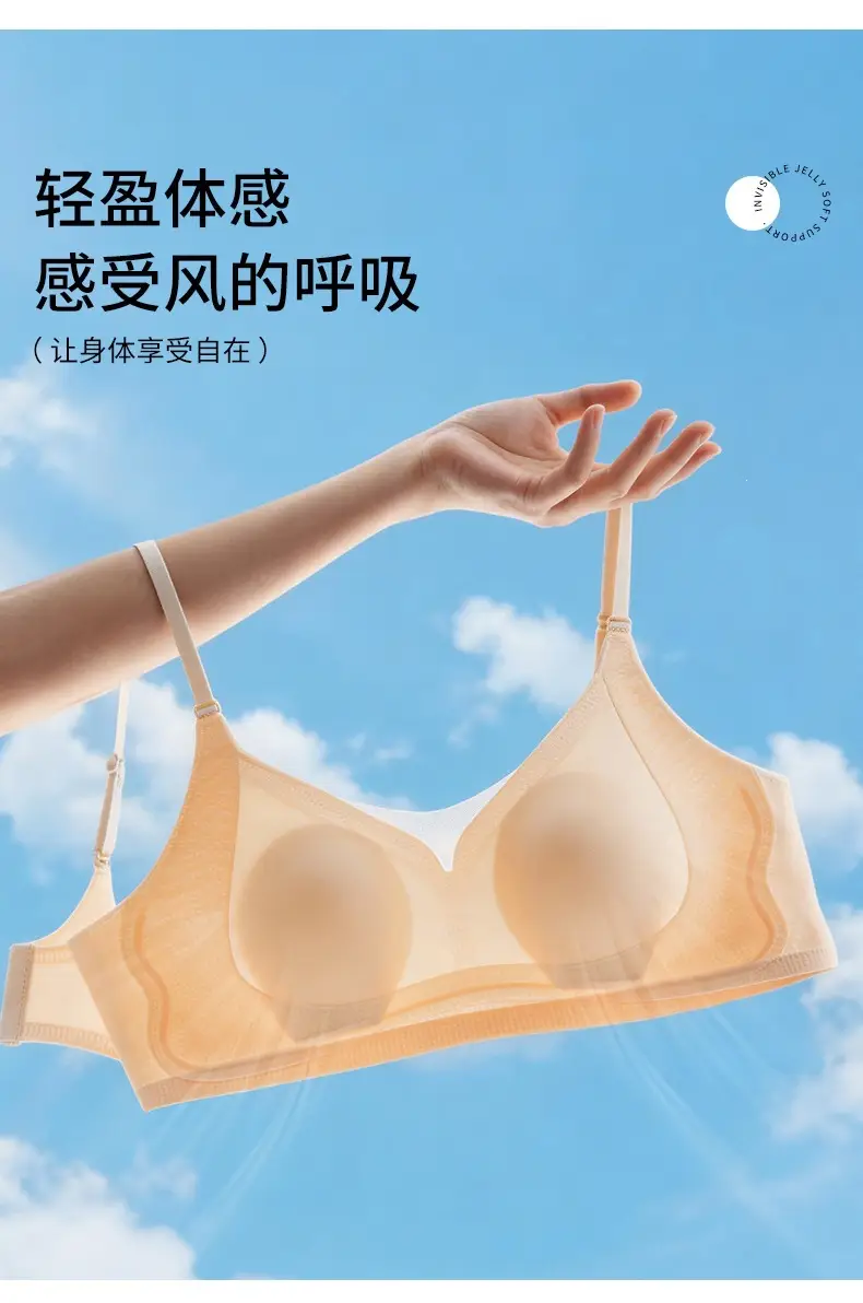 Invisible Bra for Women with Large U-Shaped Back, Thin Straps, Minimizes Large Bust, Ultra-Thin Seamless Bra for Summer — feature 4