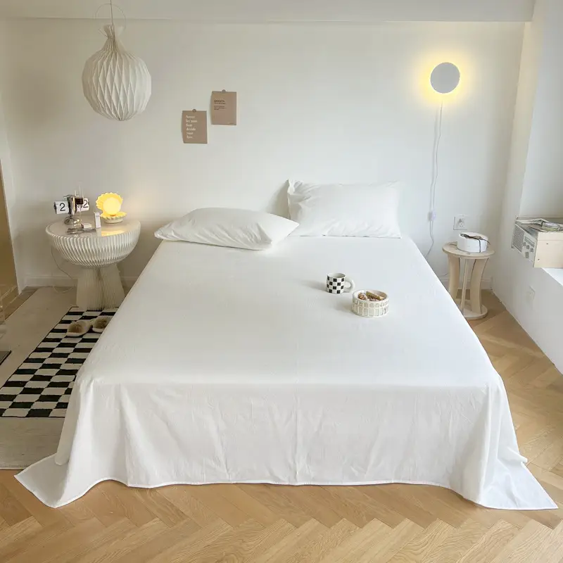 Flash Sale Simple Dark Gray and Light Gray Bed Sheet for Single Dormitory, Instant Retail with Certificate of Conformity — feature 1