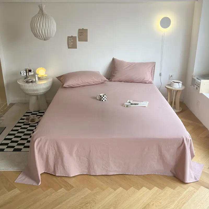 Flash Sale Simple Dark Gray and Light Gray Bed Sheet for Single Dormitory, Instant Retail with Certificate of Conformity — feature 5