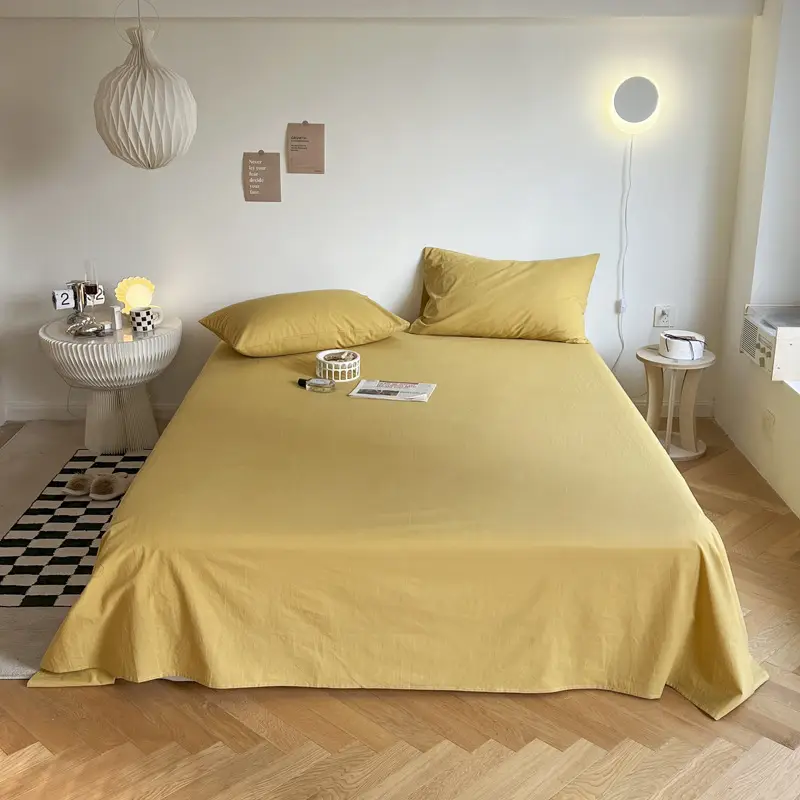 Flash Sale Simple Dark Gray and Light Gray Bed Sheet for Single Dormitory, Instant Retail with Certificate of Conformity