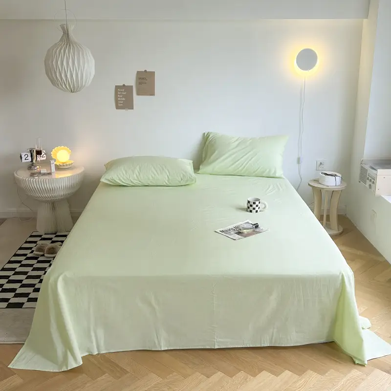 Flash Sale Simple Dark Gray and Light Gray Bed Sheet for Single Dormitory, Instant Retail with Certificate of Conformity
