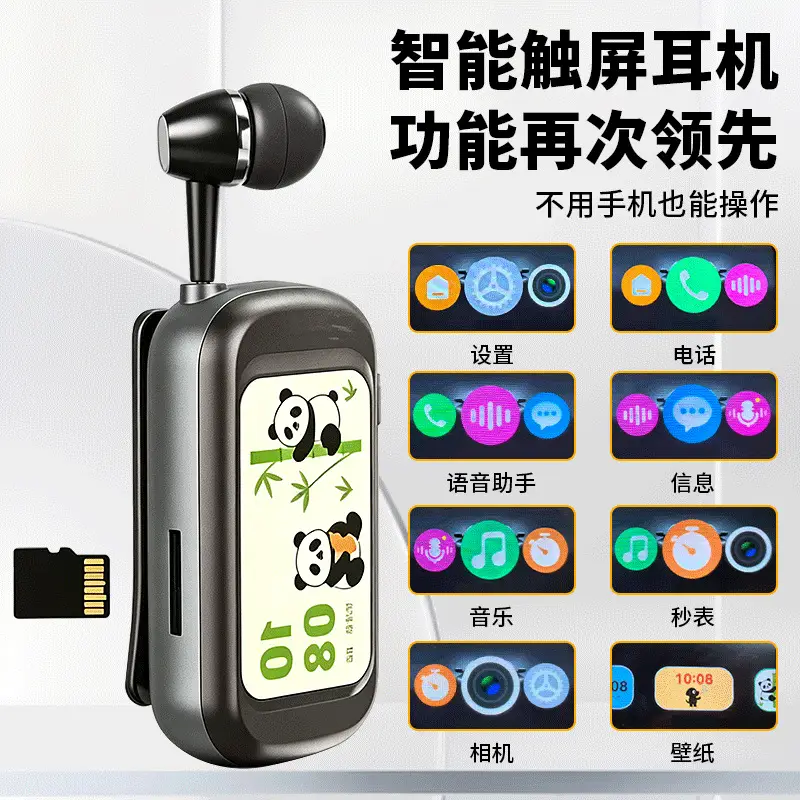 Lavalier Wind-Noise Reduction Bluetooth Headset for Cycling, High-Definition Calls, Ultra-Long Battery Life, Business Delivery, Cross-Border Wireless Headset