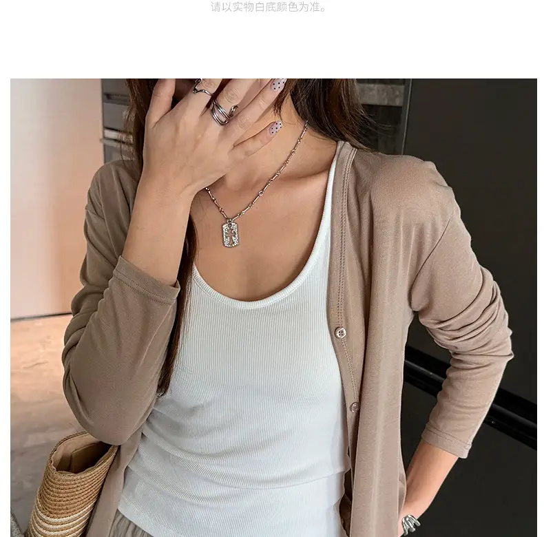 Tencel Lyocell Sun-Protective Knit Cardigan for Women, Summer Long-Sleeve Thin Outerwear, Air Conditioning Shirt, Simple Versatile Jacket — feature 15