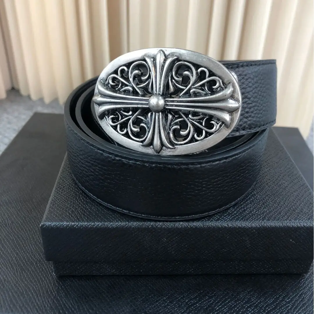 Celebrity Style First-Layer Cowhide Classic Six-Pointed Star Belt High-End Retro Leather Belt for Men Trendy Genuine Leather Youth 3.6 Waist Belt