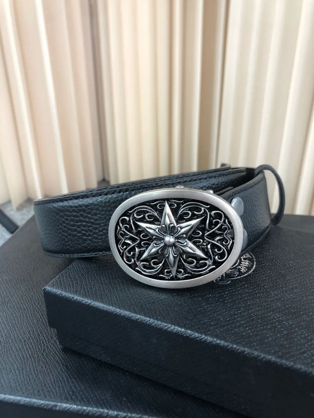 Celebrity Style First-Layer Cowhide Classic Six-Pointed Star Belt High-End Retro Leather Belt for Men Trendy Genuine Leather Youth 3.6 Waist Belt — feature 3