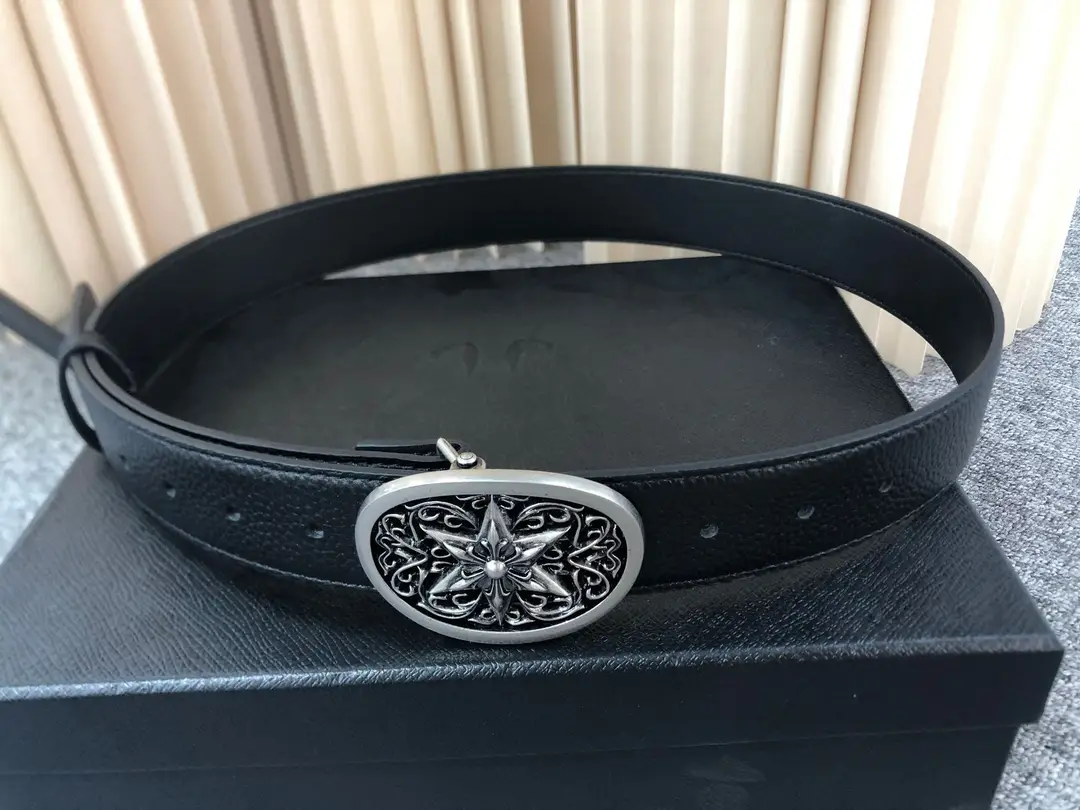 Celebrity Style First-Layer Cowhide Classic Six-Pointed Star Belt High-End Retro Leather Belt for Men Trendy Genuine Leather Youth 3.6 Waist Belt — feature 4