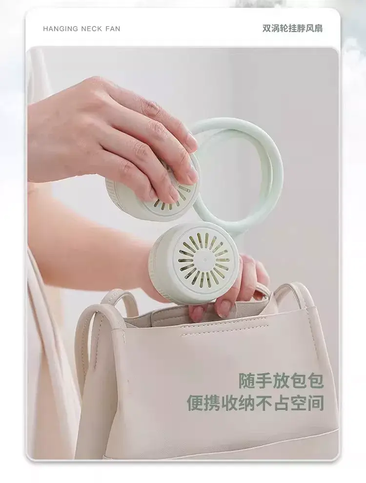 2026 Upgraded Neck-Hanging Lazy Fan, Cooling Mini Bladeless Portable Neck Fan, New Model, Silent — feature 12
