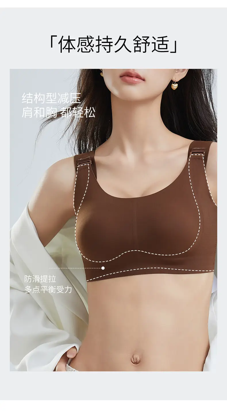 Adjustable Bra for Women with Large Busts, Minimizes Appearance, Lifts and Gathers Side Breasts, Prevents Sagging, Seamless, Plus Size — feature 13