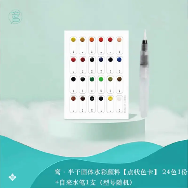 Feile Bird Watercolor Line Drawing Set: Elegant Pocket Art Supplies for Coloring Jiangshan Landscape Paintings, Plants, and the Forbidden City
