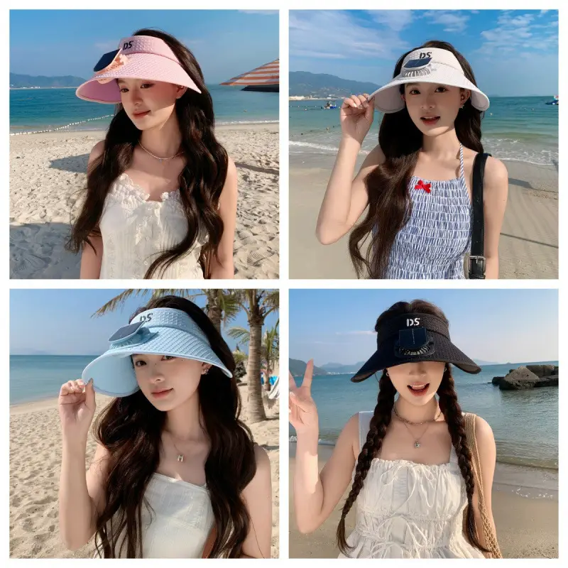 Solar-Powered Fan Hat with Fan, Sun Hat for Women, Uv Protection, Sun Protection Visor Hat, Face-Covering Sun Hat