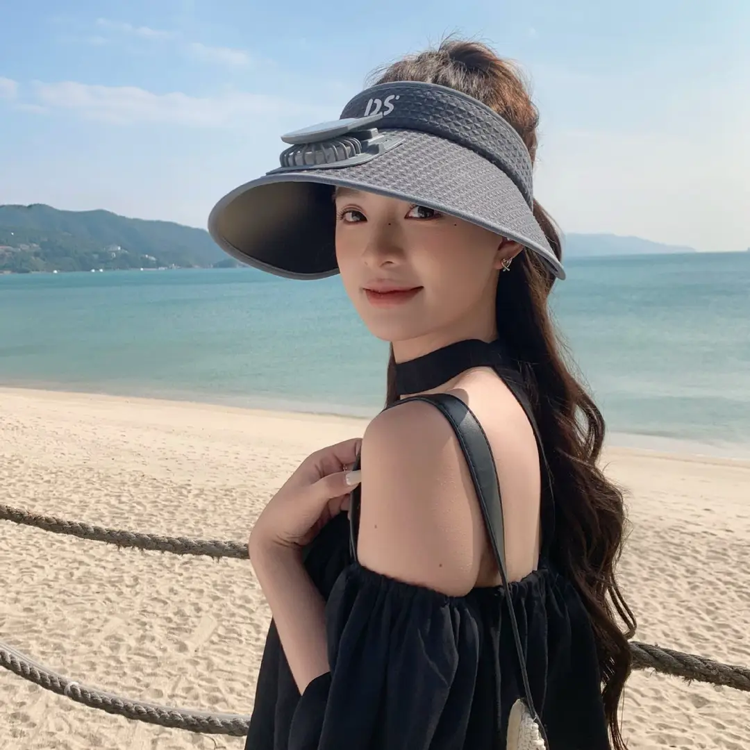 Solar-Powered Fan Hat with Fan, Sun Hat for Women, Uv Protection, Sun Protection Visor Hat, Face-Covering Sun Hat