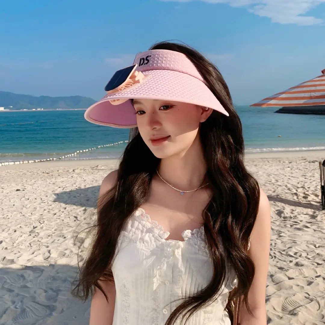 Solar-Powered Fan Hat with Fan, Sun Hat for Women, Uv Protection, Sun Protection Visor Hat, Face-Covering Sun Hat