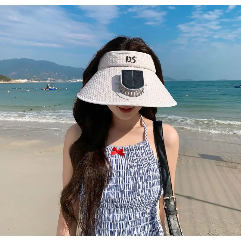 Solar-Powered Fan Hat with Fan, Sun Hat for Women, Uv Protection, Sun Protection Visor Hat, Face-Covering Sun Hat