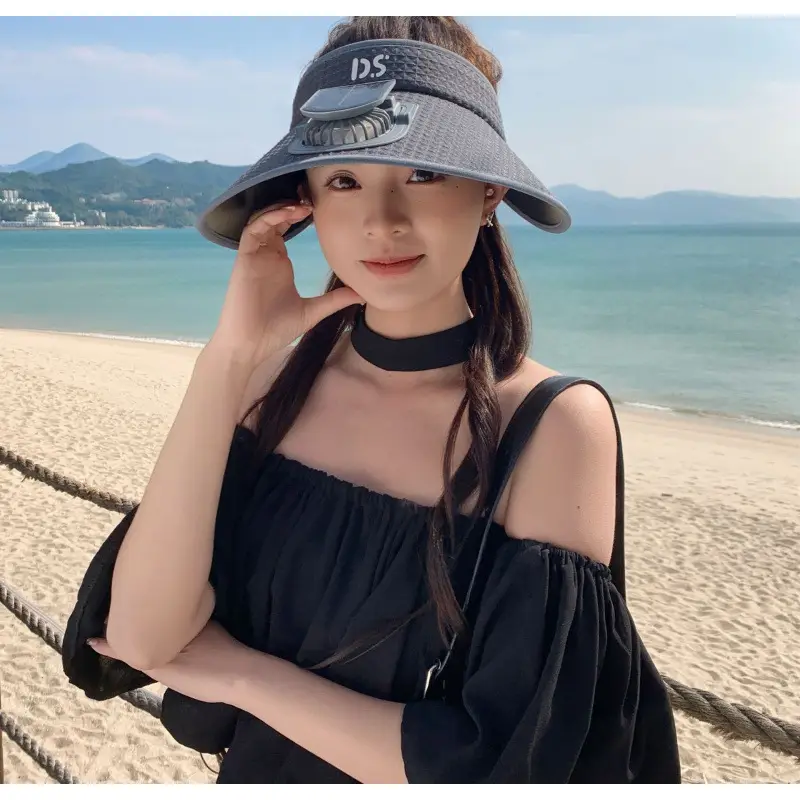 Solar-Powered Fan Hat with Fan, Sun Hat for Women, Uv Protection, Sun Protection Visor Hat, Face-Covering Sun Hat