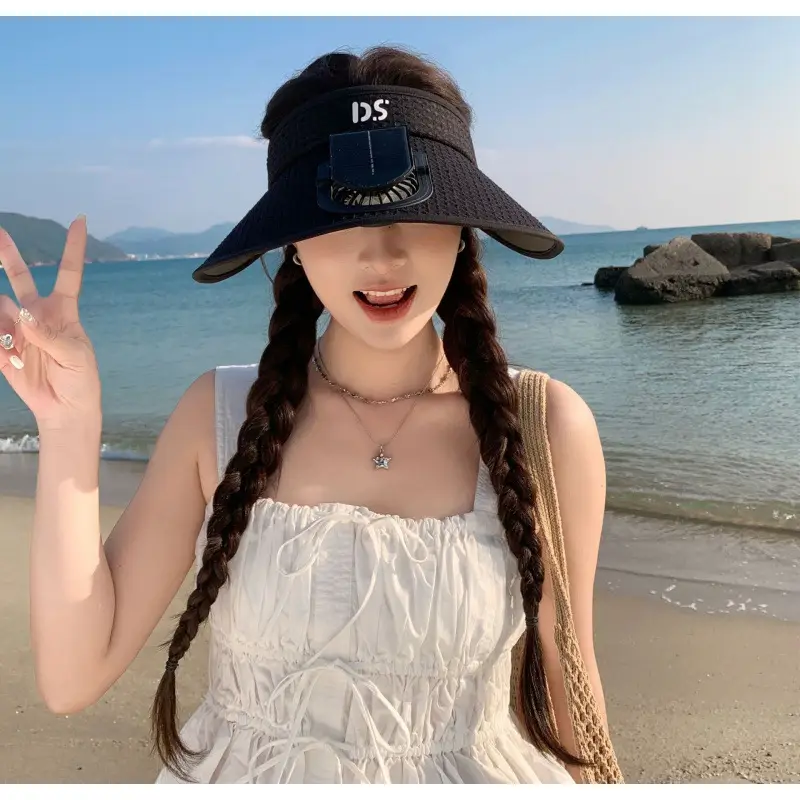 Solar-Powered Fan Hat with Fan, Sun Hat for Women, Uv Protection, Sun Protection Visor Hat, Face-Covering Sun Hat