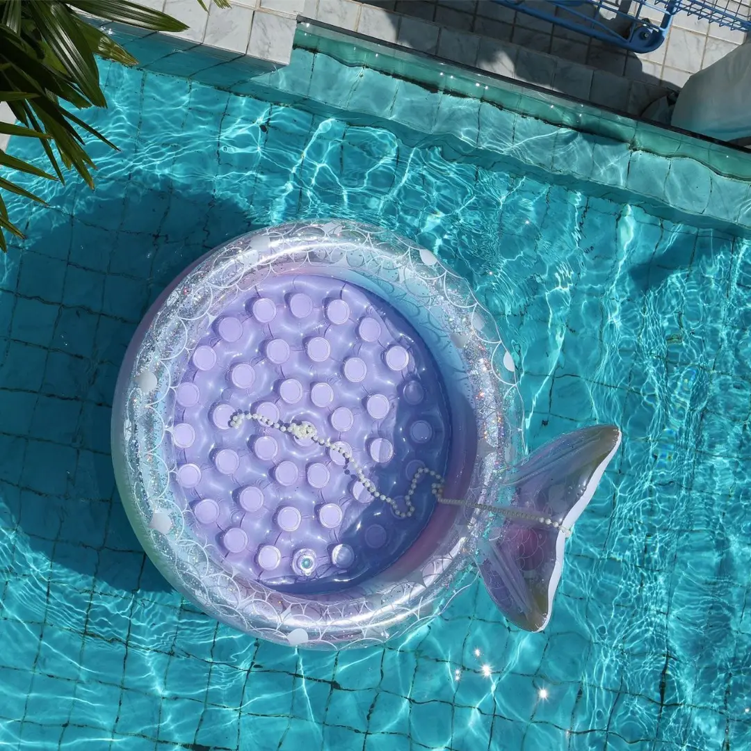 Dreamy Mermaid Pool, Inflatable Swimming Pool, Thickened Home-Use Summer Baby Round Ocean Ball Pool