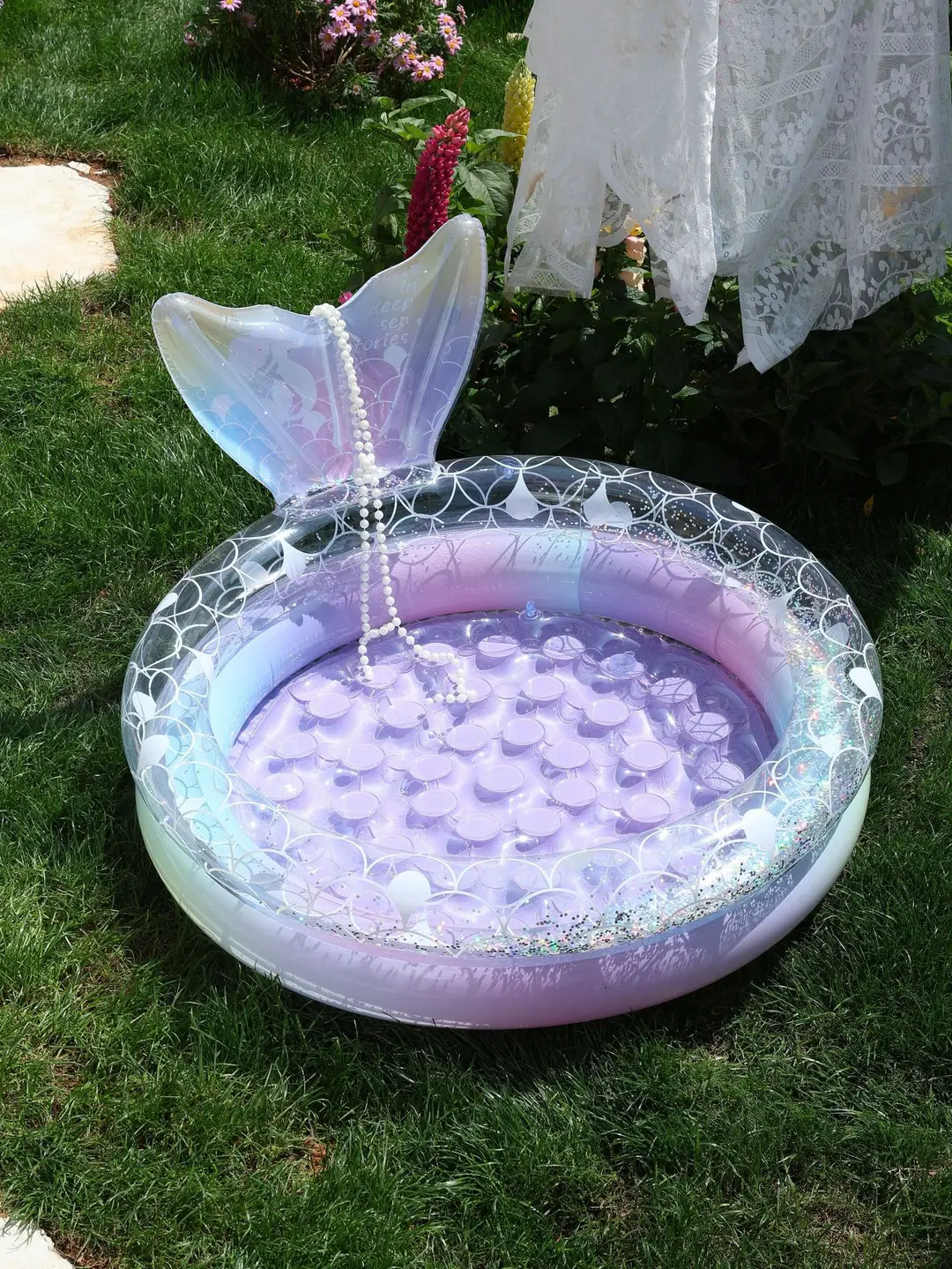 Dreamy Mermaid Pool, Inflatable Swimming Pool, Thickened Home-Use Summer Baby Round Ocean Ball Pool — feature 10