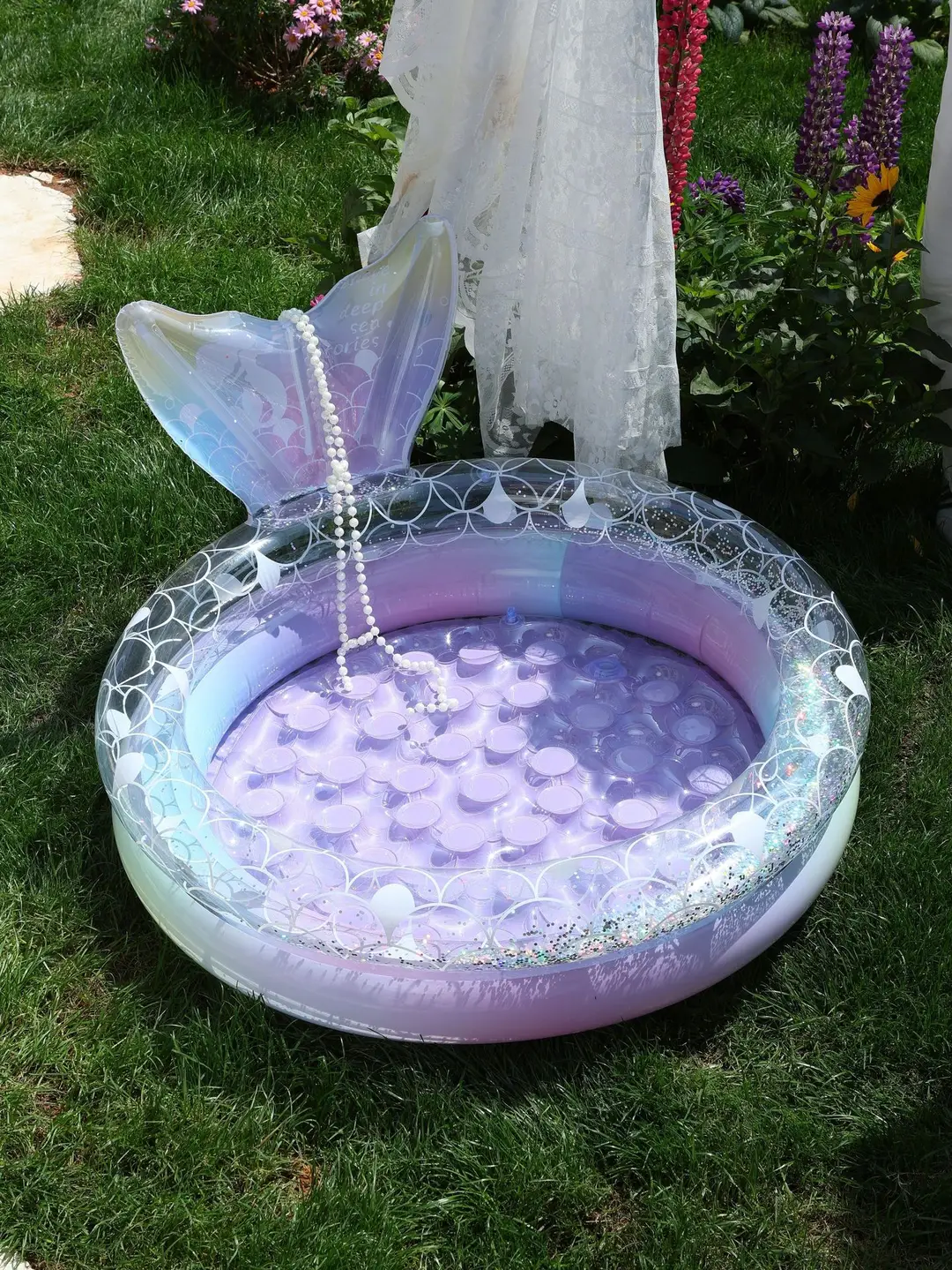 Dreamy Mermaid Pool, Inflatable Swimming Pool, Thickened Home-Use Summer Baby Round Ocean Ball Pool — feature 11