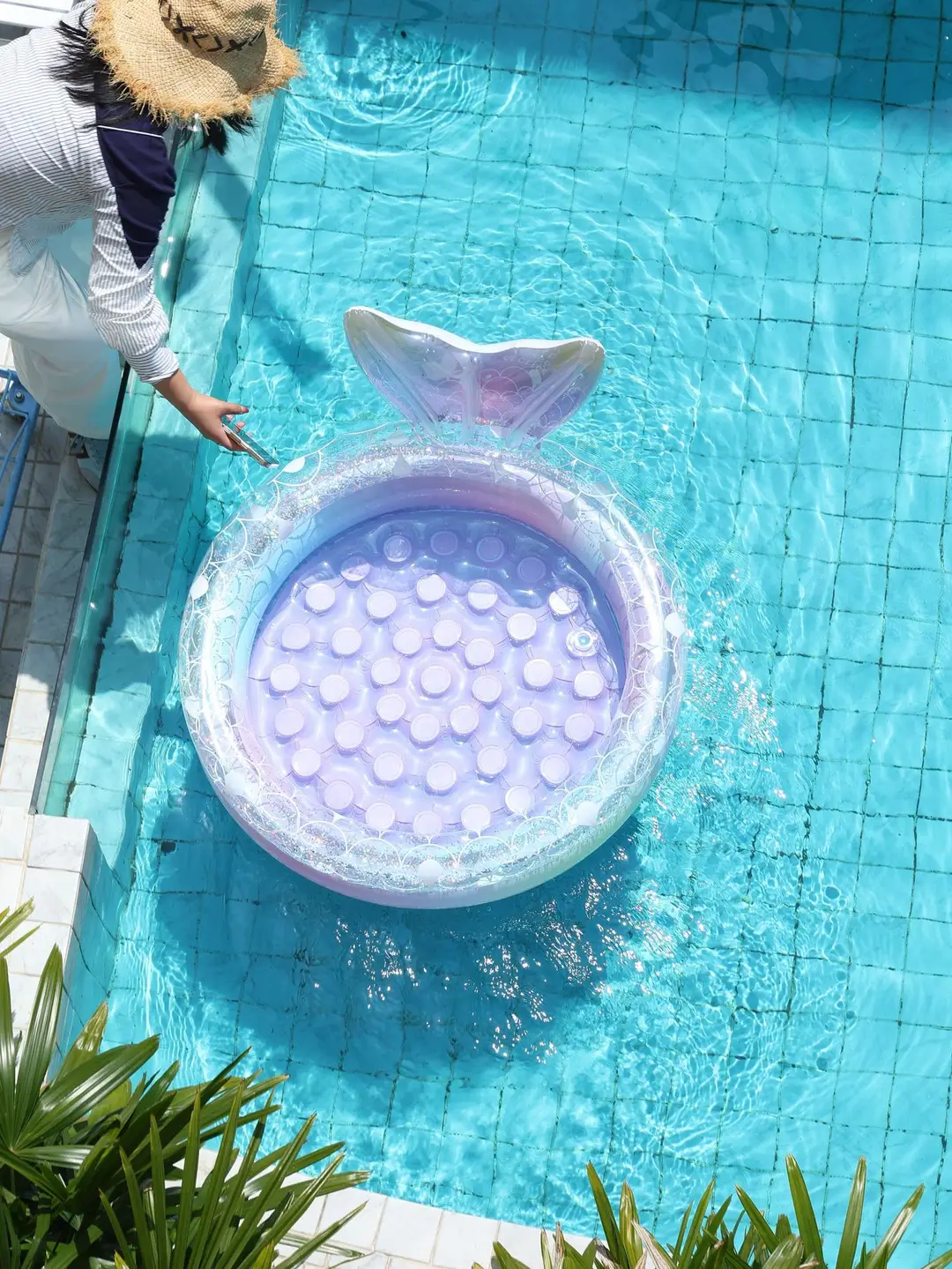 Dreamy Mermaid Pool, Inflatable Swimming Pool, Thickened Home-Use Summer Baby Round Ocean Ball Pool — feature 14
