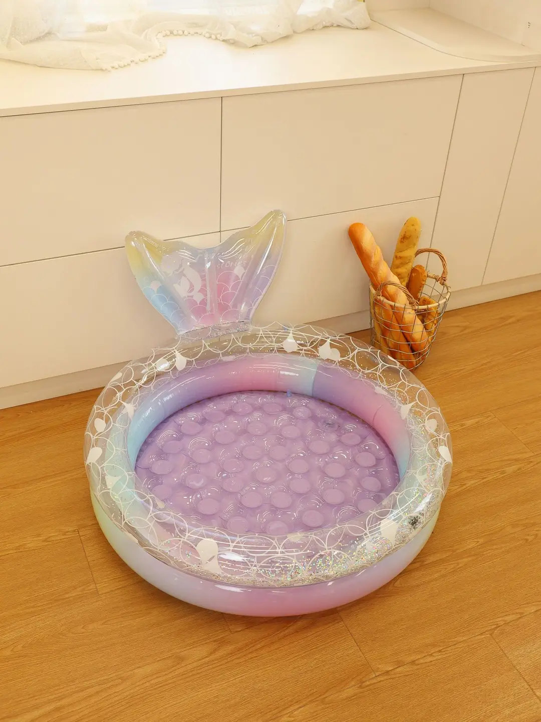 Dreamy Mermaid Pool, Inflatable Swimming Pool, Thickened Home-Use Summer Baby Round Ocean Ball Pool — feature 16