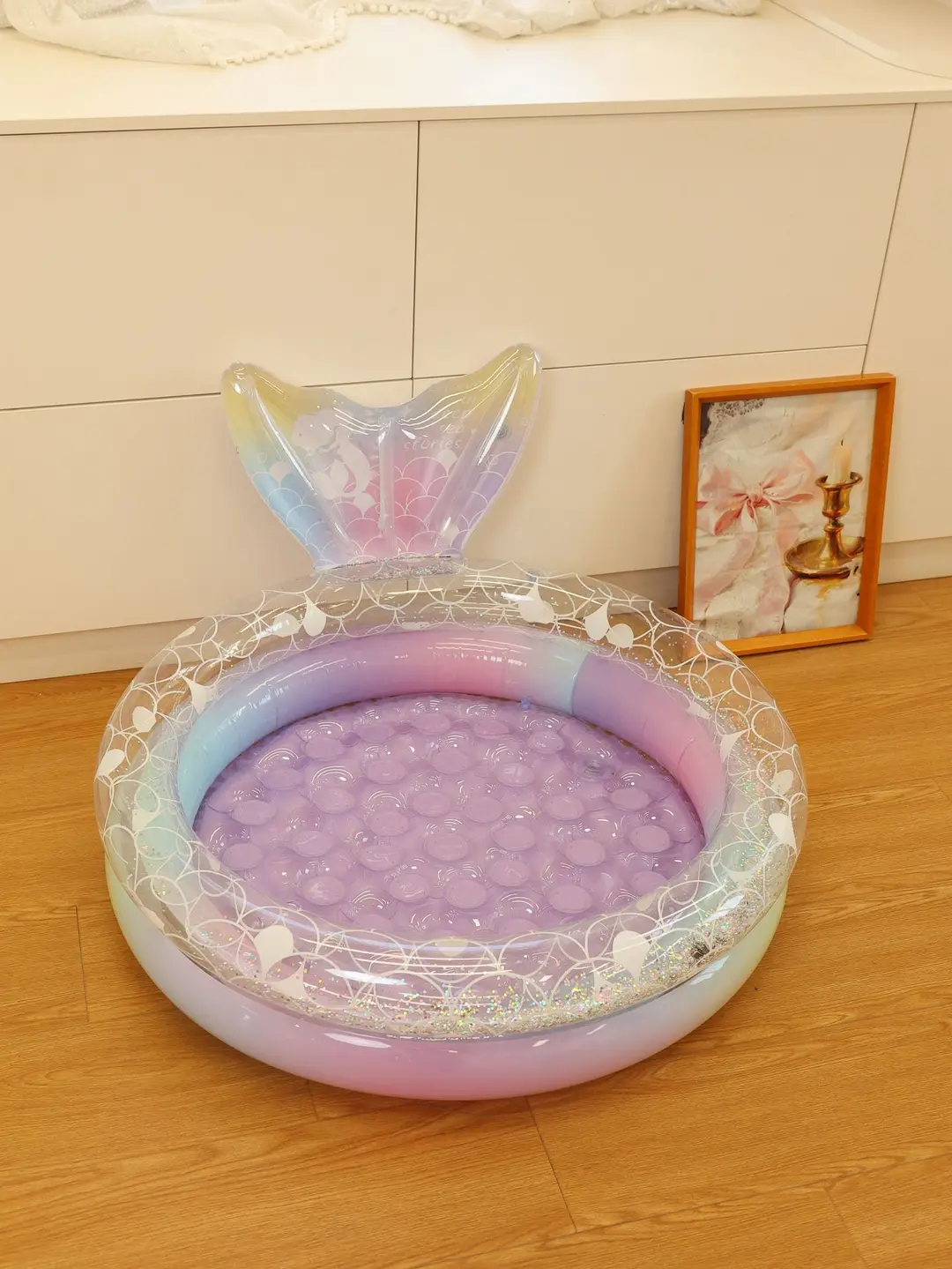 Dreamy Mermaid Pool, Inflatable Swimming Pool, Thickened Home-Use Summer Baby Round Ocean Ball Pool — feature 17