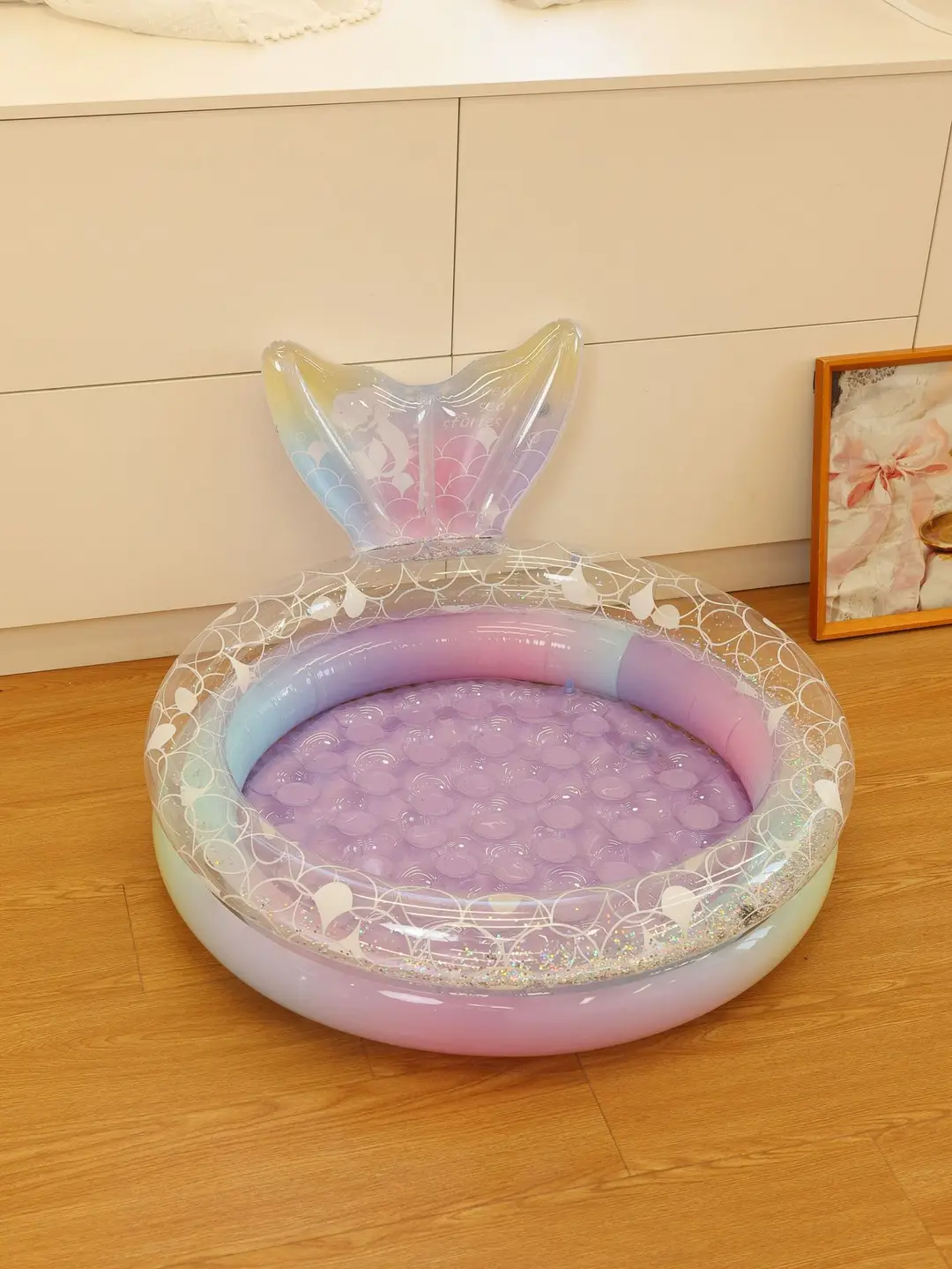Dreamy Mermaid Pool, Inflatable Swimming Pool, Thickened Home-Use Summer Baby Round Ocean Ball Pool — feature 18