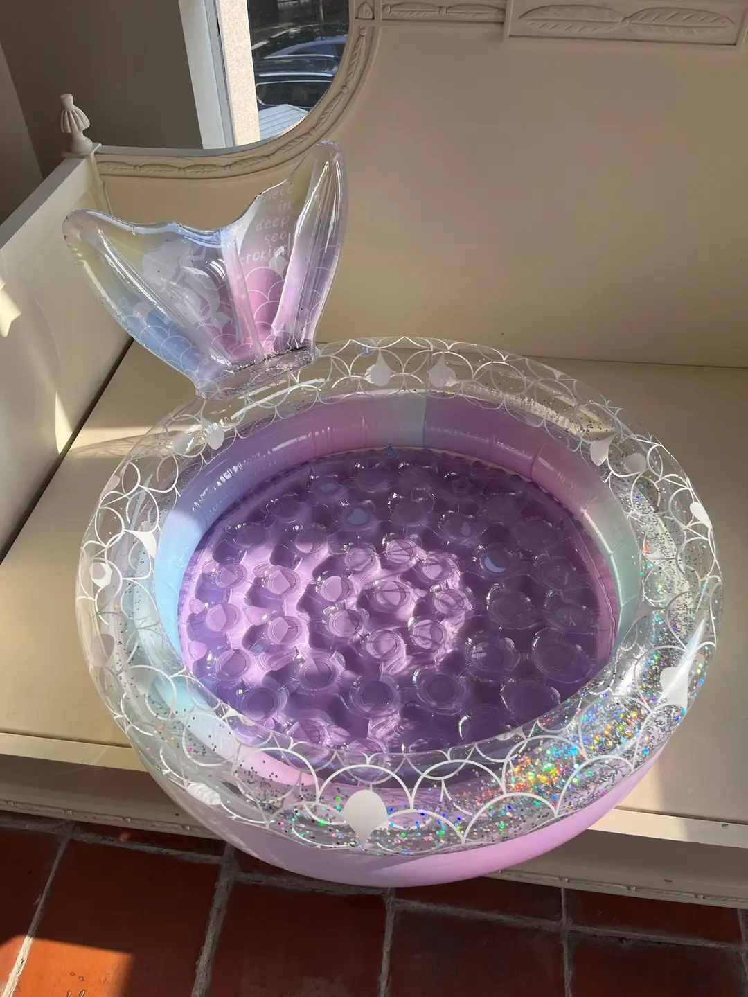 Dreamy Mermaid Pool, Inflatable Swimming Pool, Thickened Home-Use Summer Baby Round Ocean Ball Pool — feature 21