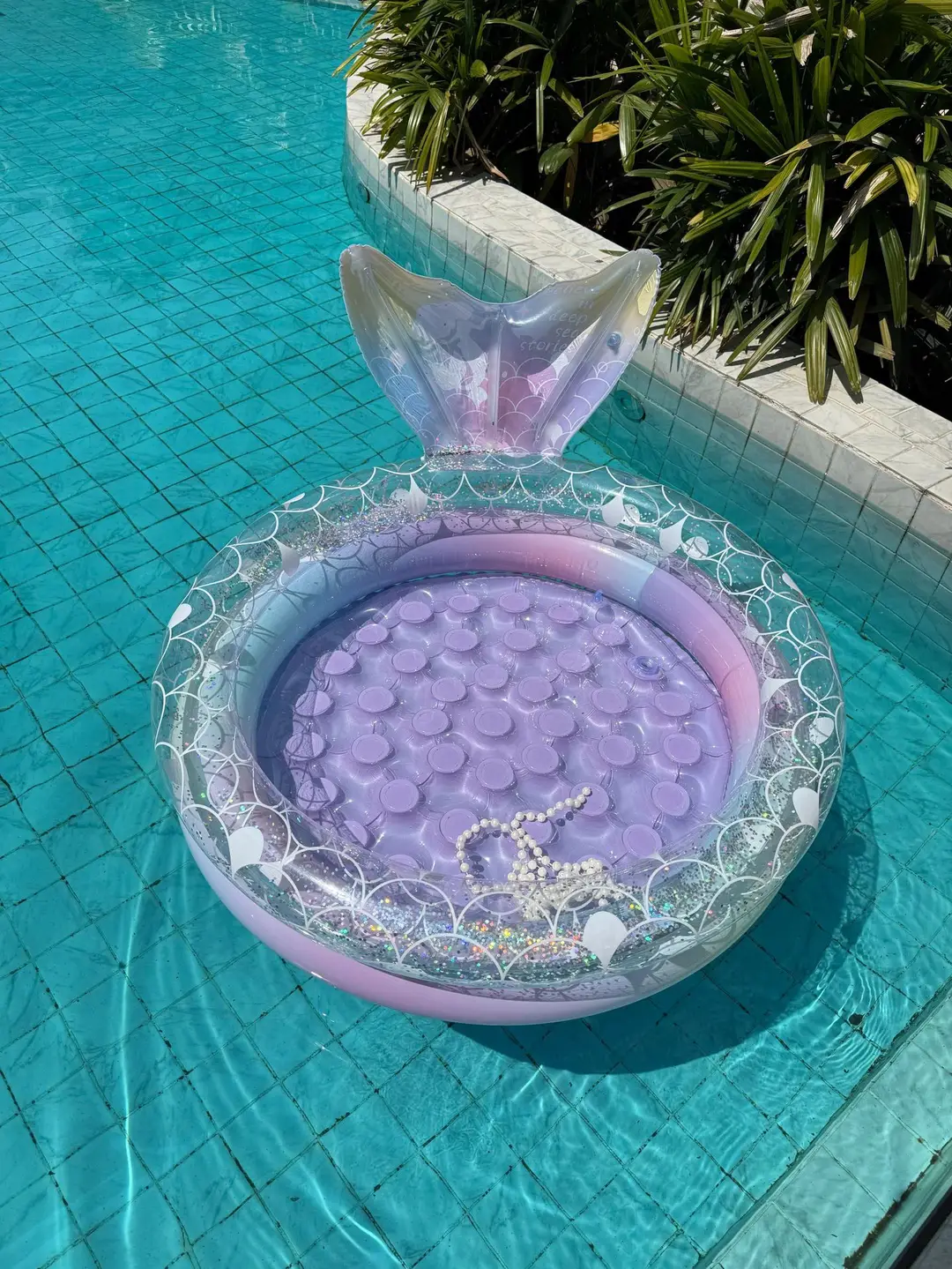 Dreamy Mermaid Pool, Inflatable Swimming Pool, Thickened Home-Use Summer Baby Round Ocean Ball Pool — feature 3