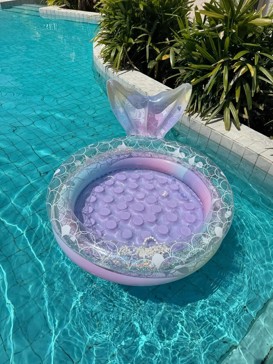 Dreamy Mermaid Pool, Inflatable Swimming Pool, Thickened Home-Use Summer Baby Round Ocean Ball Pool — feature 5