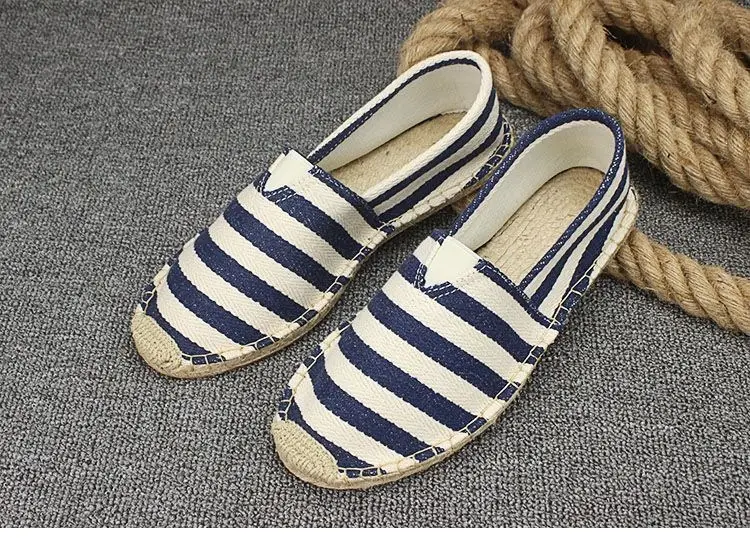 Summer Handmade Linen-Soled Straw Shoes for Men, Slip-On Lazy Fisherman Shoes, Casual Breathable Sweat-Absorbent Single Shoes, Canvas Shoes — feature 22